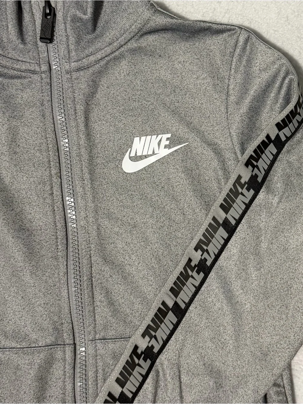 Nike Gray Kids' Track Joggers with Branded Tape